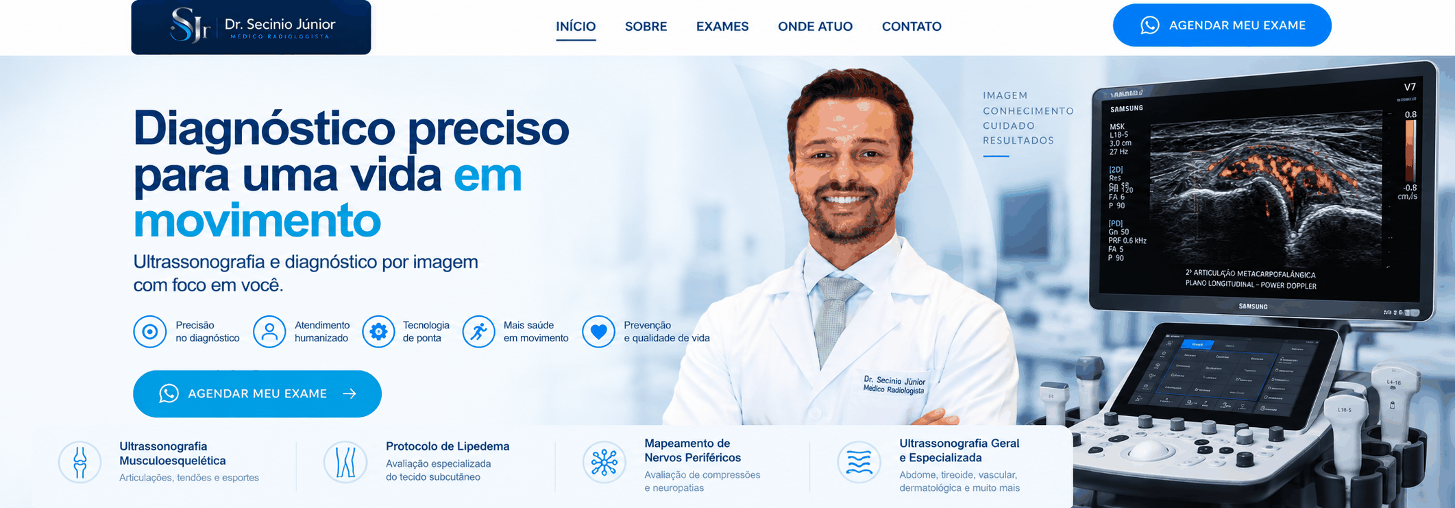 Dr. Secinio Júnior - diagnóstico preciso para uma vida em movimento, ultrassonografia e diagnóstico por imagem